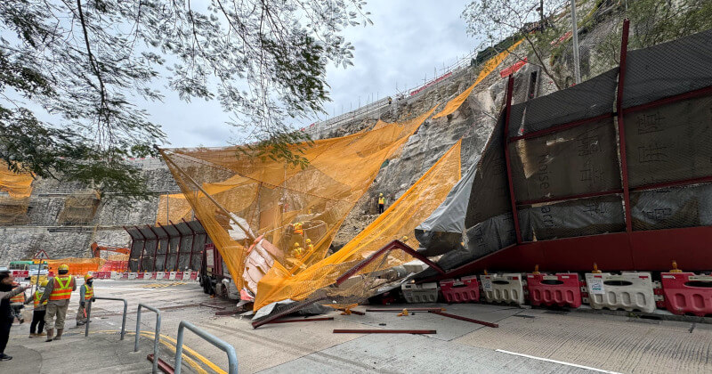 香港建造業總工會關注藍田斜坡地盤圍欄支架倒塌事故